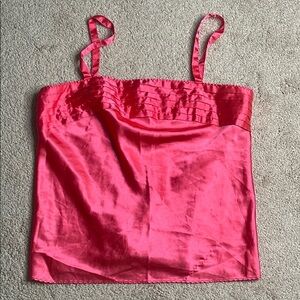 Vibrant Pink Ruched Sleeveless Camisole